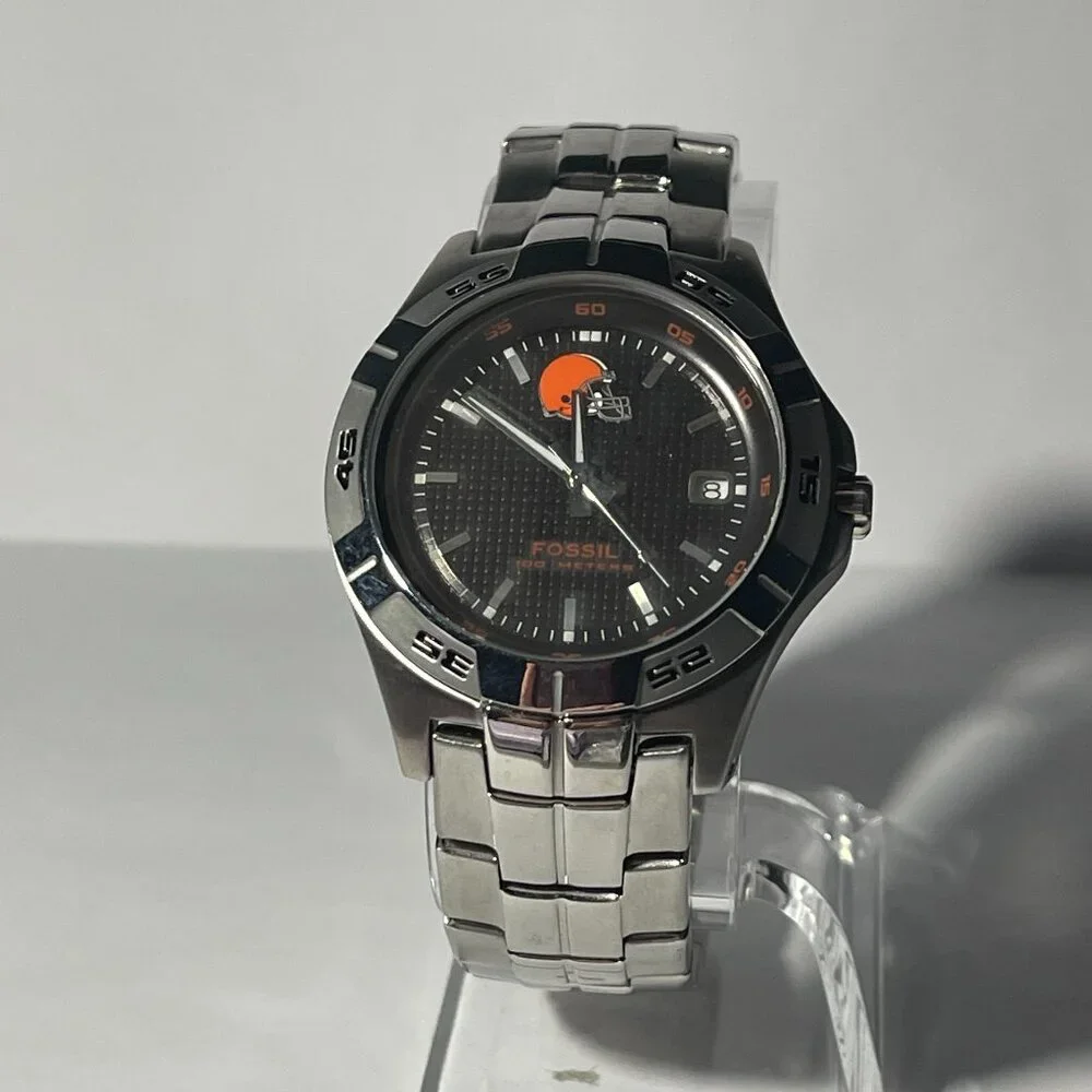 Cleveland Browns NFL Stainless-Steel Men's Watch by Fossil NEW (RARE)